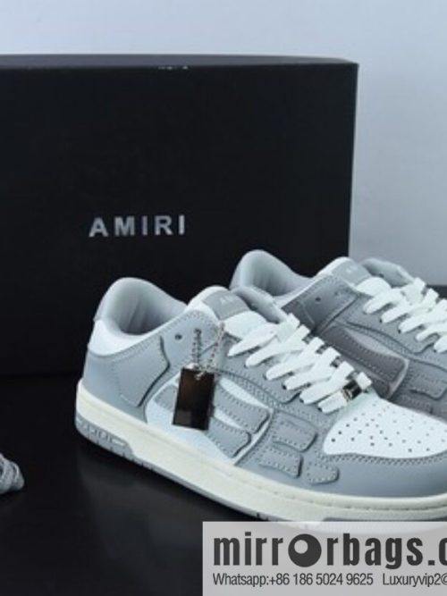 AMIRI Skeleton Low-Skel top Sneakers Skeleton series Low top leather (fabric) soot white foot bones \"211876LSN000001-103