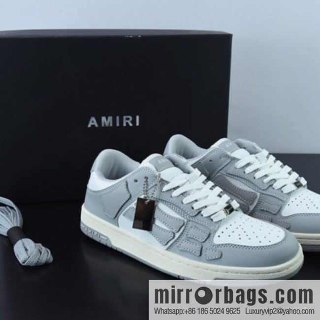 AMIRI Skeleton Low-Skel top Sneakers Skeleton series Low top leather (fabric) soot white foot bones \"211876LSN000001-103