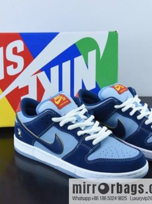 Why So Sad? x Nike SB Dunk Low Pro Blue Dove Low Top Casual Board Shoes, Part Number: dx5549-400