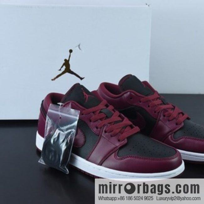 Air Jordan 1 Low AJ1 Joe 1 burgundy black, low-top basketball shoes, item number: DC0774-006