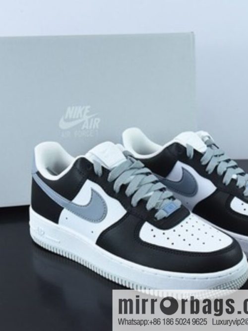 NK Air Force 1 Air Force One low-top sports and leisure board shoes black and white gray hook, item number FD9065-100