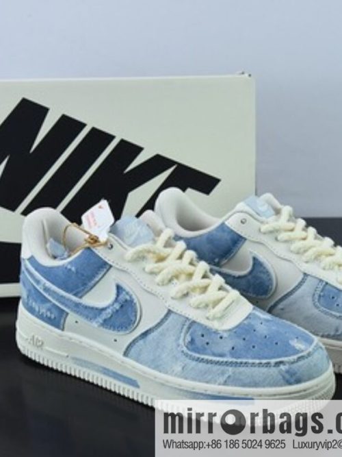 NK Air Force 1 Low Air Force One low-top versatile leisure sports shoes, washed denim holes, item number: CW1888-611