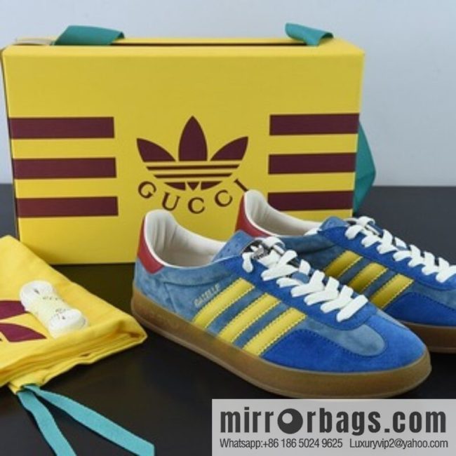 Gucci Gucci x AD Originals Gazelle \"Esquisite Gucci\" Joint Antelope Collection Low Top Vintage Versatile Casual Sports Shoes