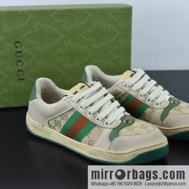 Gucci Gucci Screener GG Enamel Vintage Old Small Dirty Board Shoes