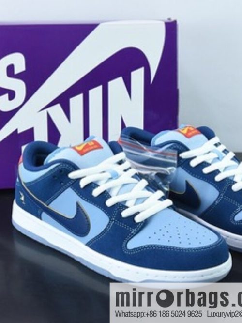 Who So Sad x NK SB Dunk Low joint low-top casual sports skate shoes blue DX5549-400