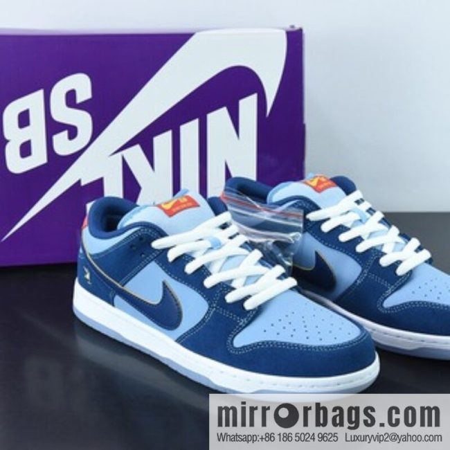 Who So Sad x NK SB Dunk Low joint low-top casual sports skate shoes blue DX5549-400