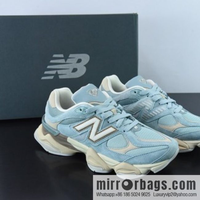 NB New Balance 9060 🥰 Pastel Turquoies \"Collection Vintage Versatile Daddy Style Casual Sports Running Shoes\" Songblue Turquoise Beige \"U9060FNB