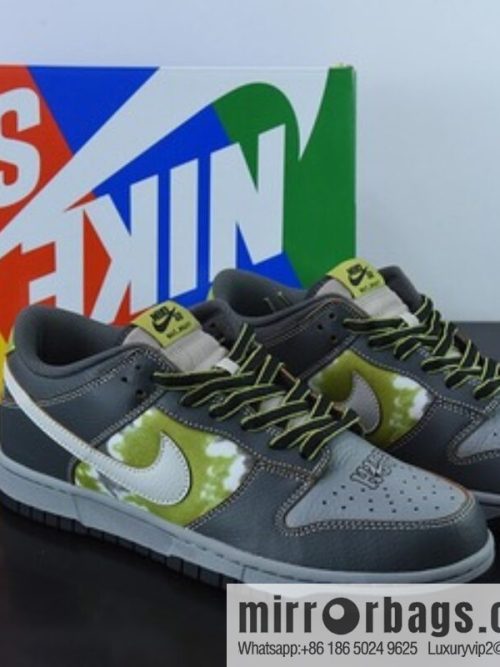 HUF x Nk SB Dunk Low NYC joint model, gray-green SB low-top sports and leisure shoes, item number: FD8775-002