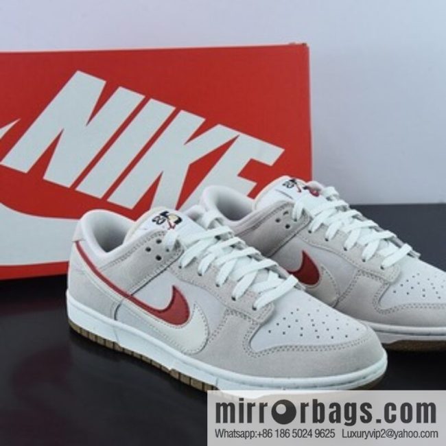 Nk SB Dunk Low \"85\" gray red double hook SB low-top sports and leisure board shoes, item number: DO9457-100