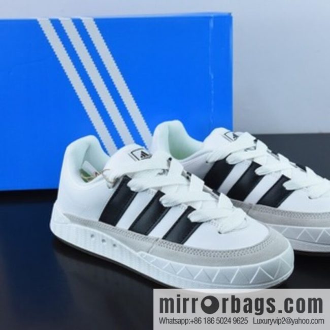 Adidas Originals Adimatic Low \"White/Black/Grey\" Matic Series Low Top Vintage Shark Bread Leisure Sports Casual Skateboard Shoes \"White Black Light Grey\" DB2911