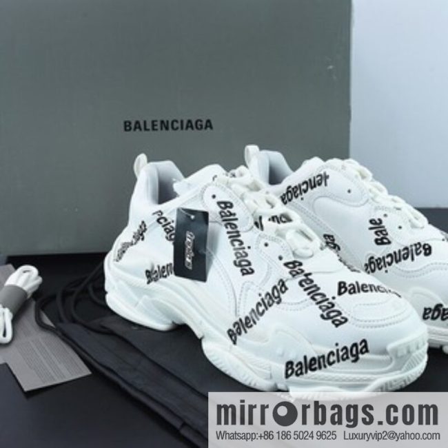 Balenciaga/Balenciaga Balenciaga generation dad shoes bullet comment white and black letters, item number: 536737W2FAB9010