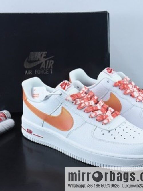 Nike Air Force 1 \'07 Low \"Jumbo Swoosh Orange\" Air Force One, orange gradual change big hook \"Low-top casual board shoes item number: DV3505-100
