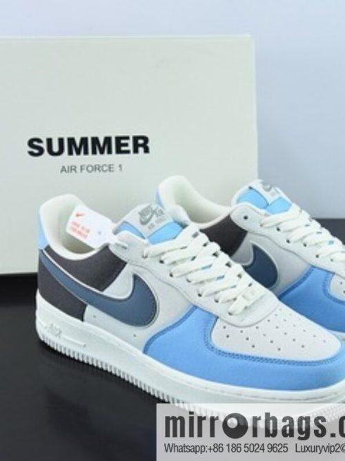 NK Air Force 1 \'07 light blue cloth surface Air Force No. 1 low-top casual board shoes, item number: DG2296-024