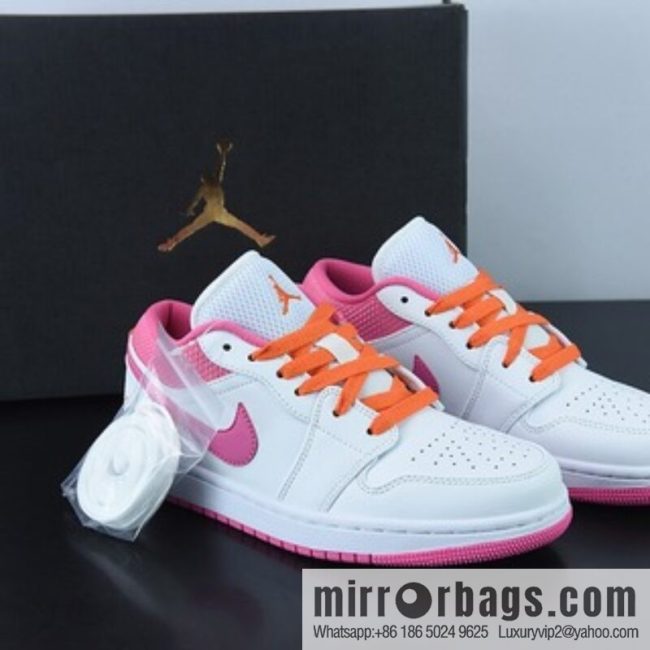 Air Jordan 1 Low AJ1 Joe 1 white pink low top basketball shoe, item number DR9498-168