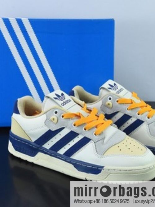 AD Rivalry Low Premium Orange Blue, Classic Vintage Trend Versatile Board Shoes, Official Sync, Item Number: HO4386