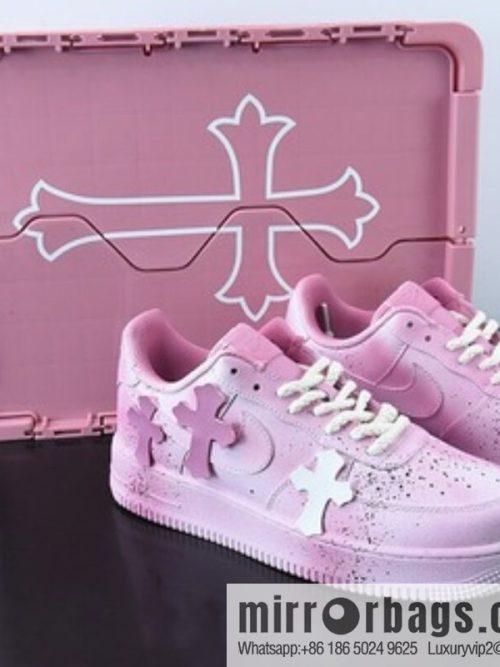 Chrome Hearts X AIR FORCE 1 Croxin joint name Air Force One, the first shipment of old splashing ink \"powder\", the old cross, item number: CW2288-111