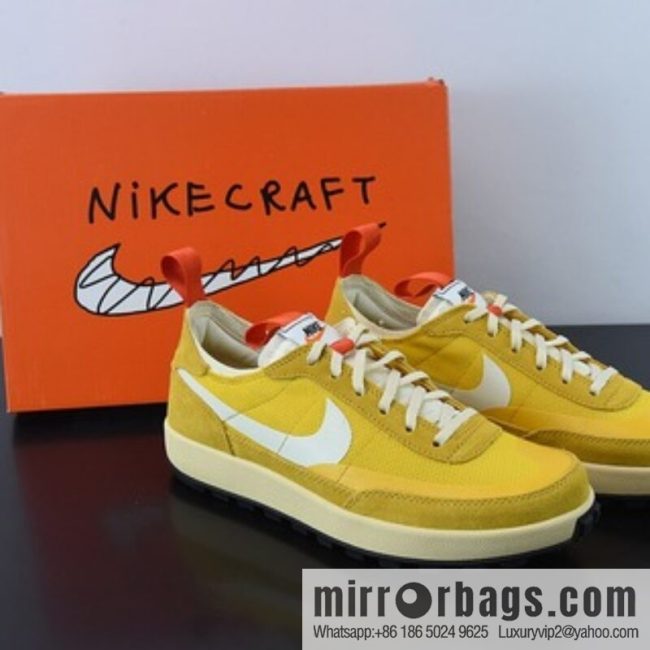 Tom Sachs x Craft General Purpose Shoes \"Yellow\" Astronaut 4.0 Universal Series Low Top Classic Vintage Casual Sneakers \"Moon Earth Yellow White Red\" DA6672-700