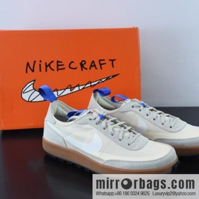 Tom Sachs x Craft General Purpose Shoes \"Yellow\" Astronaut 4.0 General Purpose Low Top Classic Vintage Casual Sneakers \"Light Khaki Gray Brown Sole\" DA6672-200
