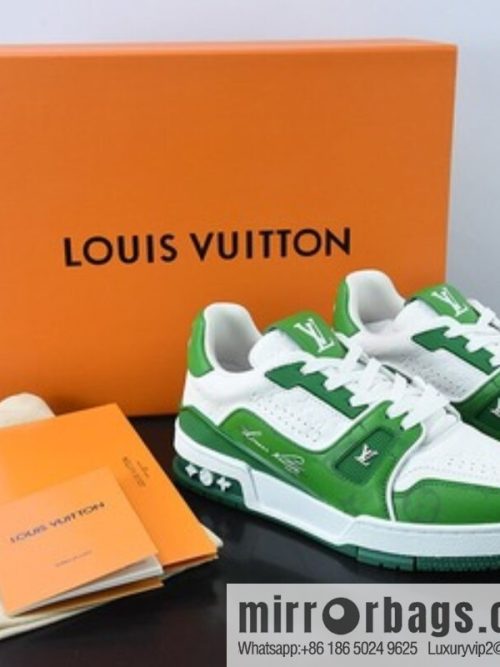 LV/Louis Vuitton 2021s LV Trainer limited joint name, the latest color scheme in autumn men\'s sneakers