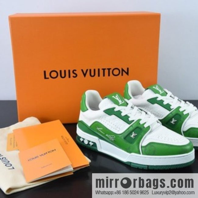 LV/Louis Vuitton 2021s LV Trainer limited joint name, the latest color scheme in autumn men\'s sneakers