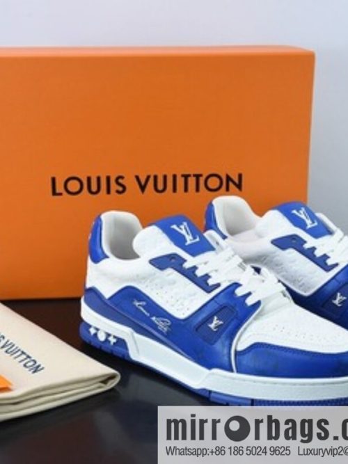 LV/Louis Vuitton 2021s LV Trainer limited joint name, the latest color scheme in autumn men\'s sneakers