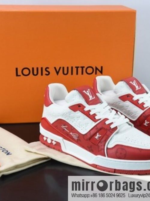 LV/Louis Vuitton 2021s LV Trainer limited joint name, the latest color scheme in autumn men\'s sneakers