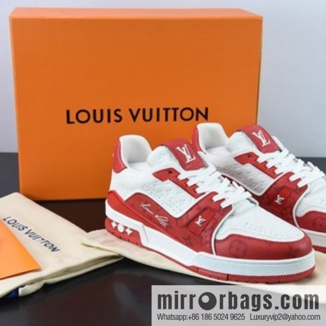 LV/Louis Vuitton 2021s LV Trainer limited joint name, the latest color scheme in autumn men\'s sneakers