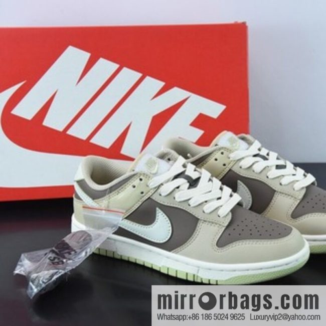 Nike Wmne SB Dunk Low \"Brown/Mocha\" Dunk series low-top casual sports skateboard shoes \"leather (fabric) beige\" FB4961-012