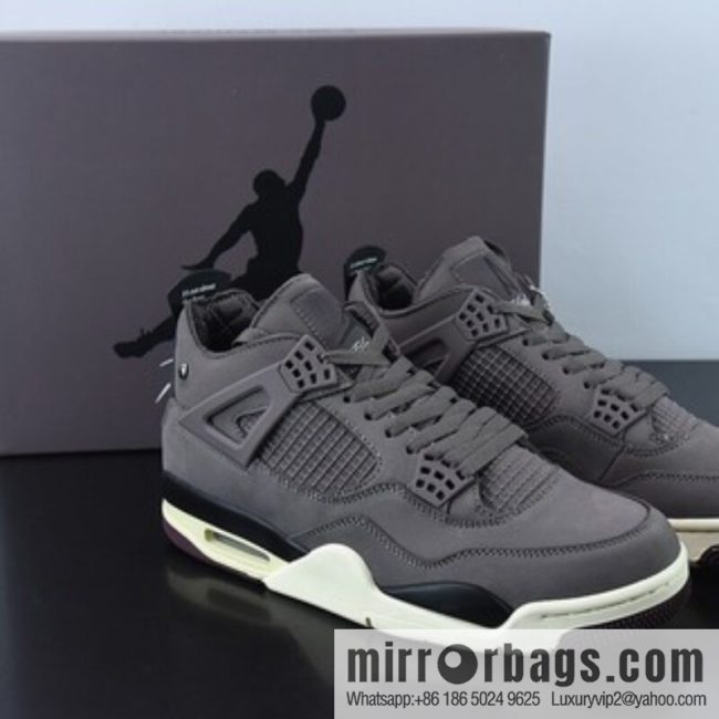A Ma Maniére x Air Jordan 4 \"Violet Ore\" AJ4 Joe 4 joint model, burgundy men\'s sneakers item number: DV6773-220