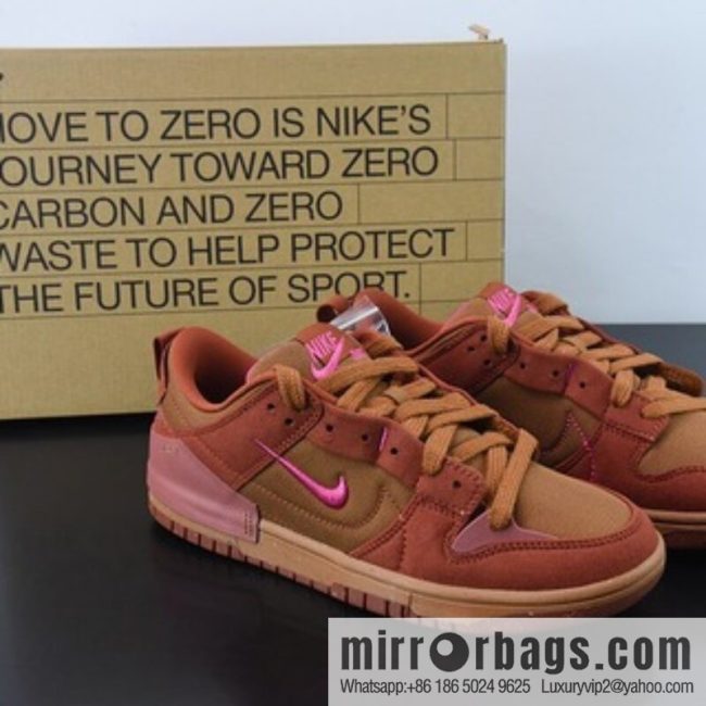 NK Wmns Dunk Low Disrupt 2 🥰 Desert Bronze \"Lightweight Dunk Destruction Second Generation Series New Deconstruction Wind Low Top Leisure Sports Skateboard Shoes DH4402-200