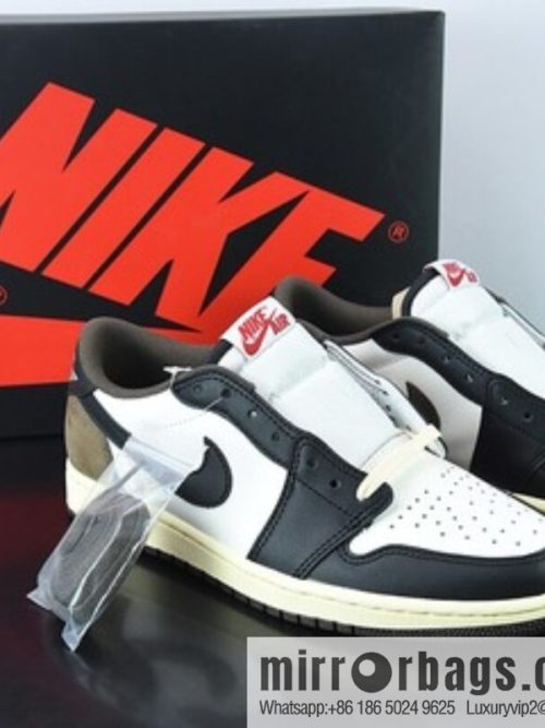 Air Jordan 1 small ts black and white brown Low Dark Mocha low top mocha board shoes, item number: cq4277-105