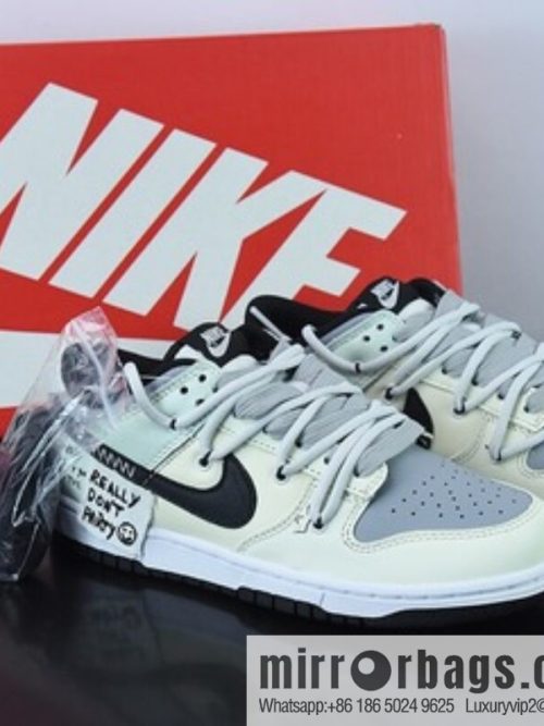 NK Dunk Low Retro deconstruction custom color scheme beige gray black smiley face low-top casual board shoes, item number: DD1391-100