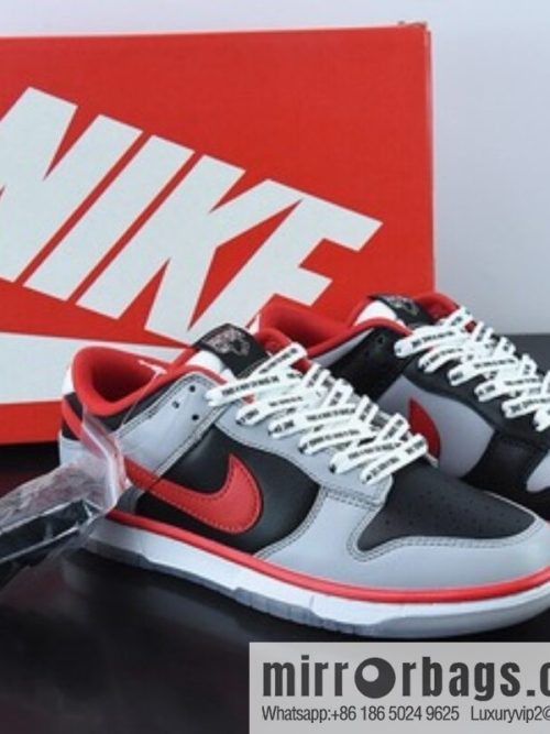 Nike SB Dunk Low \"CAU Athletics\" black gray red, university joint low-top casual board shoes, item number: DR6189 001