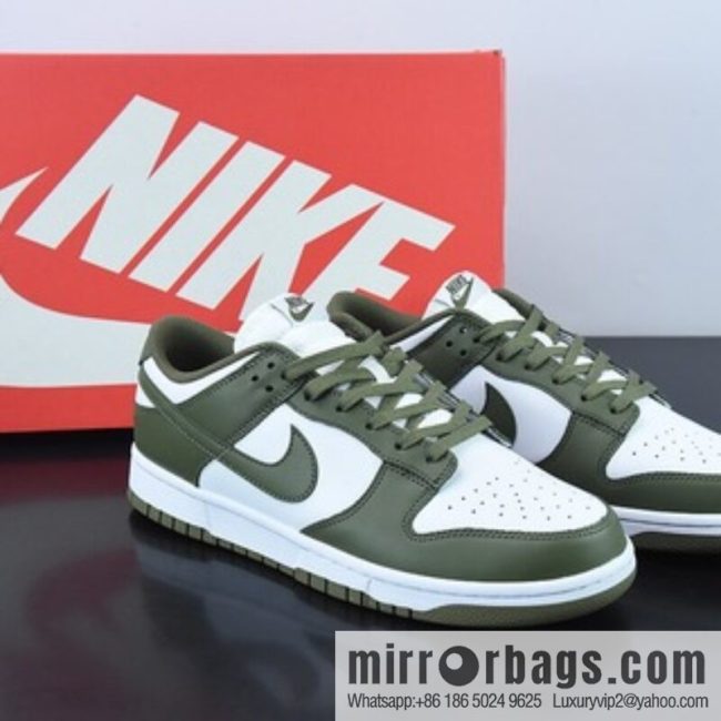 Nike Dunk Low Medium Olive white olive green casual shoes item number: DD1503-120