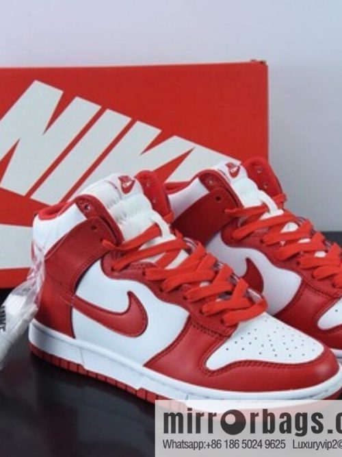 NK SB Dunk High \"University Red\" University Red color scheme high-top men\'s basketball shoes, item number: DD1399 106
