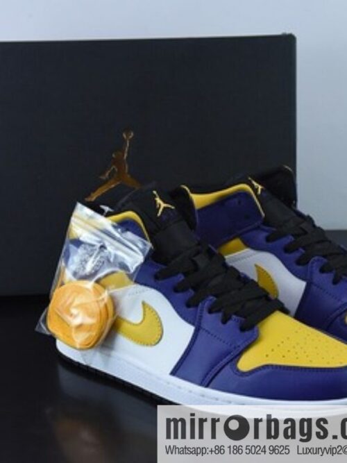 o_1gffrj1me1jni1l9u1eii1ae5dpnb-800x800sro1ggtf4pg55897_20250718235344.jpg Air Jordan 1 Mid Retro \"What the\" AJ1 Jordan patchwork Blue Purple Lakers Yellow Hook Top3 \"High Top Men\'s High Top Basketball Shoes DQ8426-517
