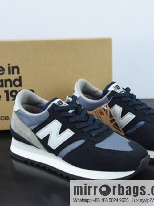 NB New Balance MADE UK 730 series low-top Vintage casual sports jogging shoes \"navy blue gray blue\" M730NNG