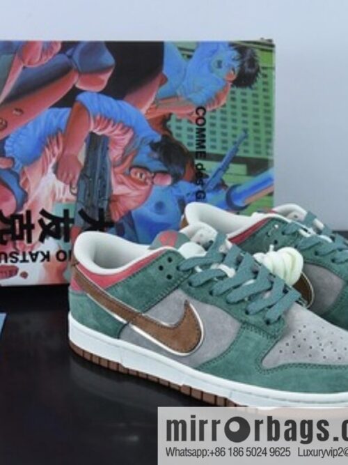 o_1gfst87dmcml1427s21e40sm51ga-800x800vylstnbq1zr55315_20250718234824.jpg Otomo Katsuhiro x NK SB Dunk Low \"Steamboy OST\" Otomo Katsuhiro, Suede Green Grey Low Top Casual Board Shoes 1391-203