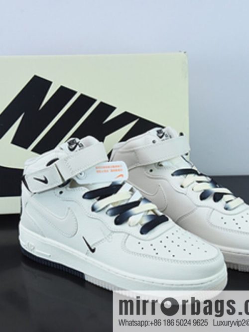 Air Force 1 \'07 Mid series marked white and black small hook, Air Force One Zhongbang NT2969-013