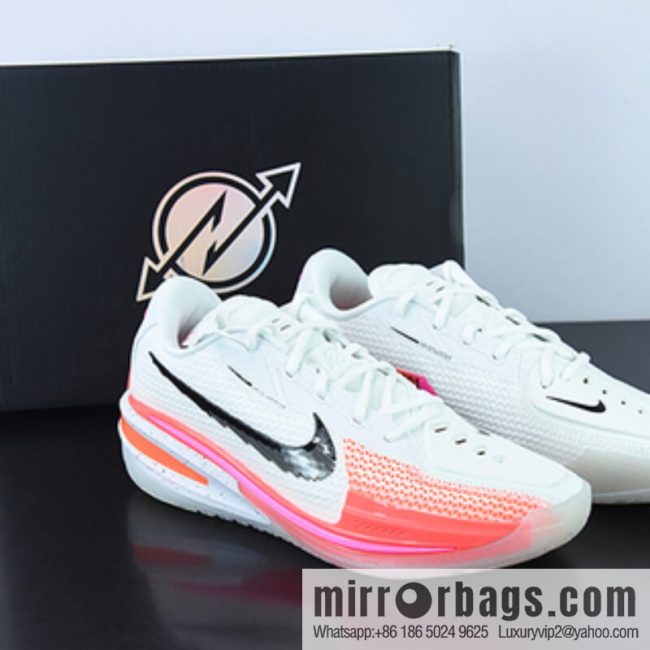 Nike Air Zoom G.T. Cut EP shock absorption non-slip low-top actual basketball shoes, white pink peach, official item number: CZ0176-106