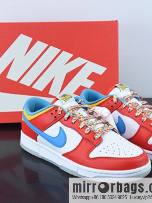 NK Dunk Low \"Fruity Pebbles\" White, red and blue, fruit cereal, the same style as James, low-top sports and leisure shoes DH8009-600