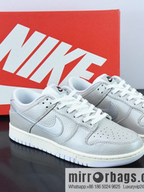 Nike WMNS SB Dunk Low GS \"Metallic Silver\" \"Metallic Silver Grey\" Low Top Casual Board Shoes DX3197-095