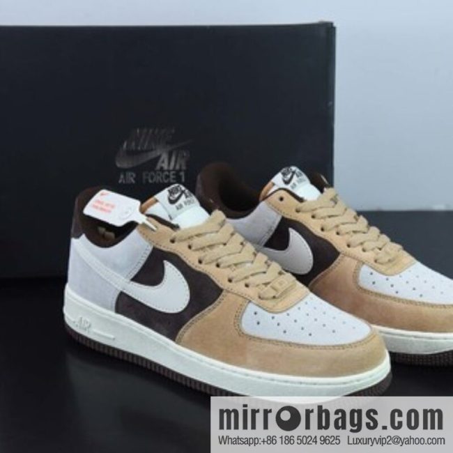 Nike Air Force 1 Low 07 Suede, Coffee Beans, Air Force One Low Top Casual Board Shoes, Item Number: BL3099 233