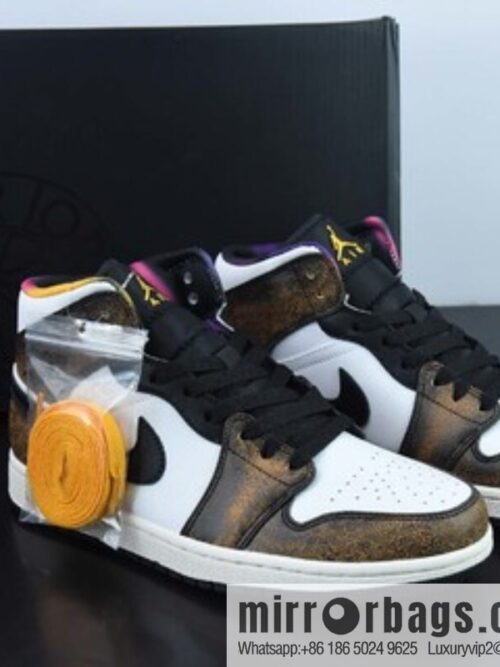 o_1gg9nq9ah6uu1rh3k3lvhlf71fg-800x800sgx4h505nr353067_20250718232053.jpg Air Jordan 1 Mid \"Wear Away\" AJ1 Joe 1 Starry Sky Tie-dye, Zhongbang Basketball Shoes DQ8417-071