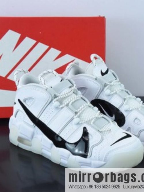 Nike Air More Uptempo \'96 \"Copy/Paste\" (GS) White and Black Unisex Same sneakers Item number: DQ5014 100