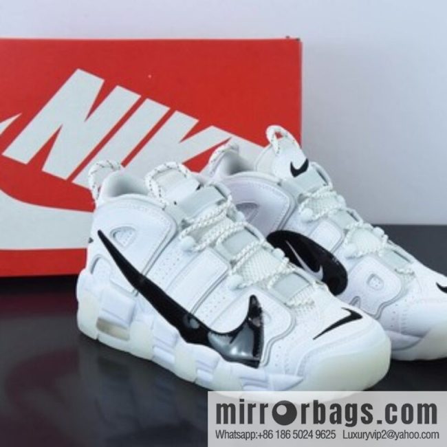 Nike Air More Uptempo \'96 \"Copy/Paste\" (GS) White and Black Unisex Same sneakers Item number: DQ5014 100