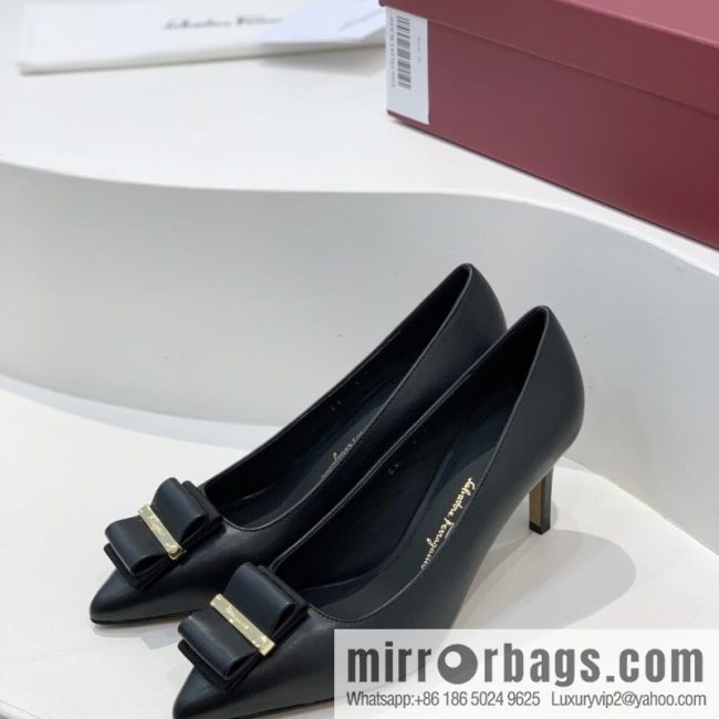 Salvatore Ferragamo ✔️ New! Ferragamo Double Bow Point High Heels Shoes - Image 3