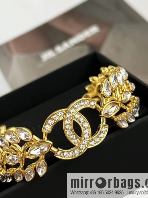 New ☑️ CHANEL Chanel gold double c wheat ear horse eye opening bracelet bracelet