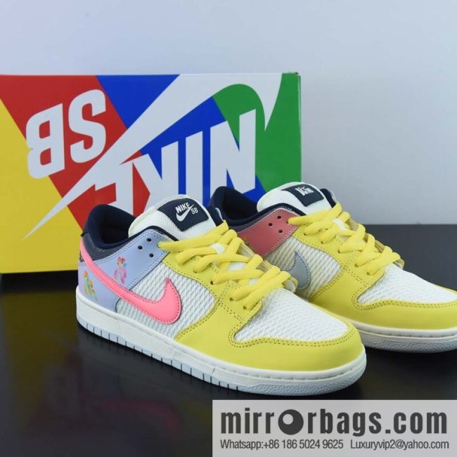 Nike SB Dunk Low \"Be True\" yellow and white powder, rainbow theme Unisex low-top casual shoes of the same style, item number: dx5933-900