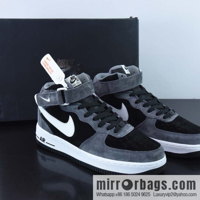Nike Air Force 1 MID \'07 all suede, dark gray color scheme Air Force One medium help item number: QT3369-996